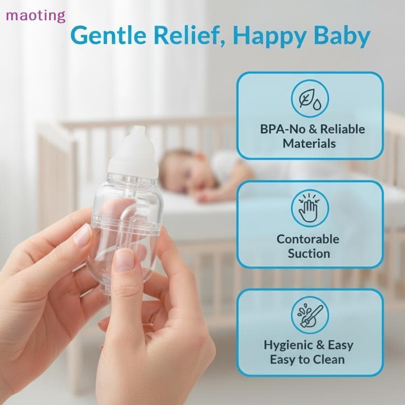 [maoting] Aspirador Nasal Para Bebês , Bomba Manual , Sucção De Nariz , Não Irritante , Removedor Suave De Muco Uso Domé