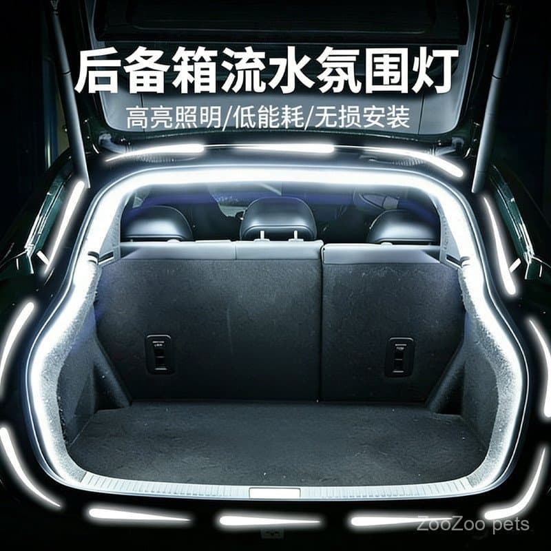 Luz universal para porta-malas traseiro, compatível com todos os modelos de carros, SUVs e sedans, iluminação ambiente,