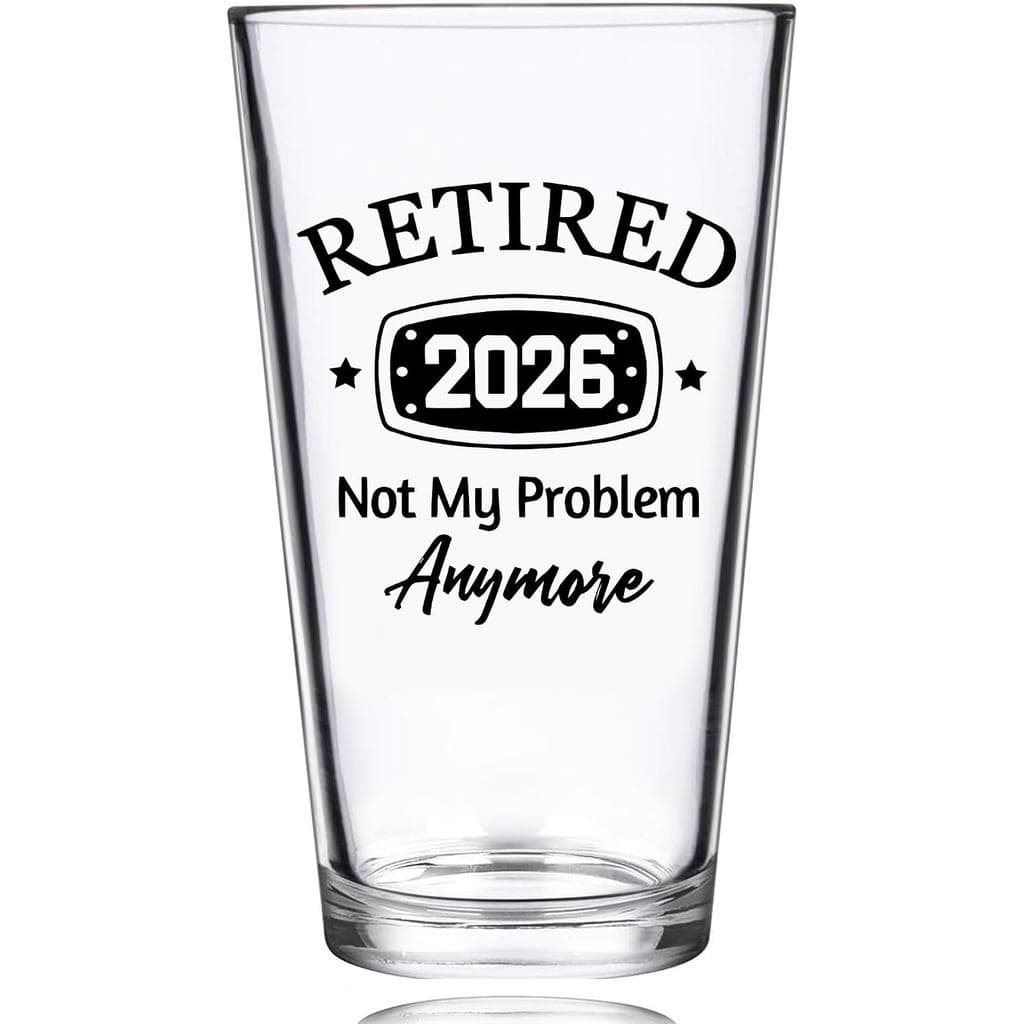 Presentes de Aposentadoria para Homens: Copo de Cerveja, Copo de Cerveja "Aposentado 2026", Presentes Engraçados de Feli