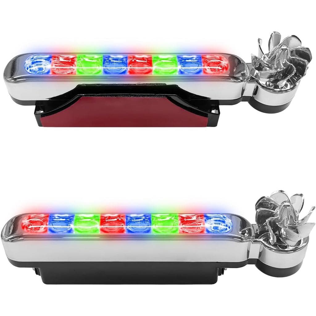 YoRise 2PCS Luzes Veiculares Alimentadas por Vento, 8 Luzes LED de Condução Diurna, Luz Diurna para Grade Frontal Alimen