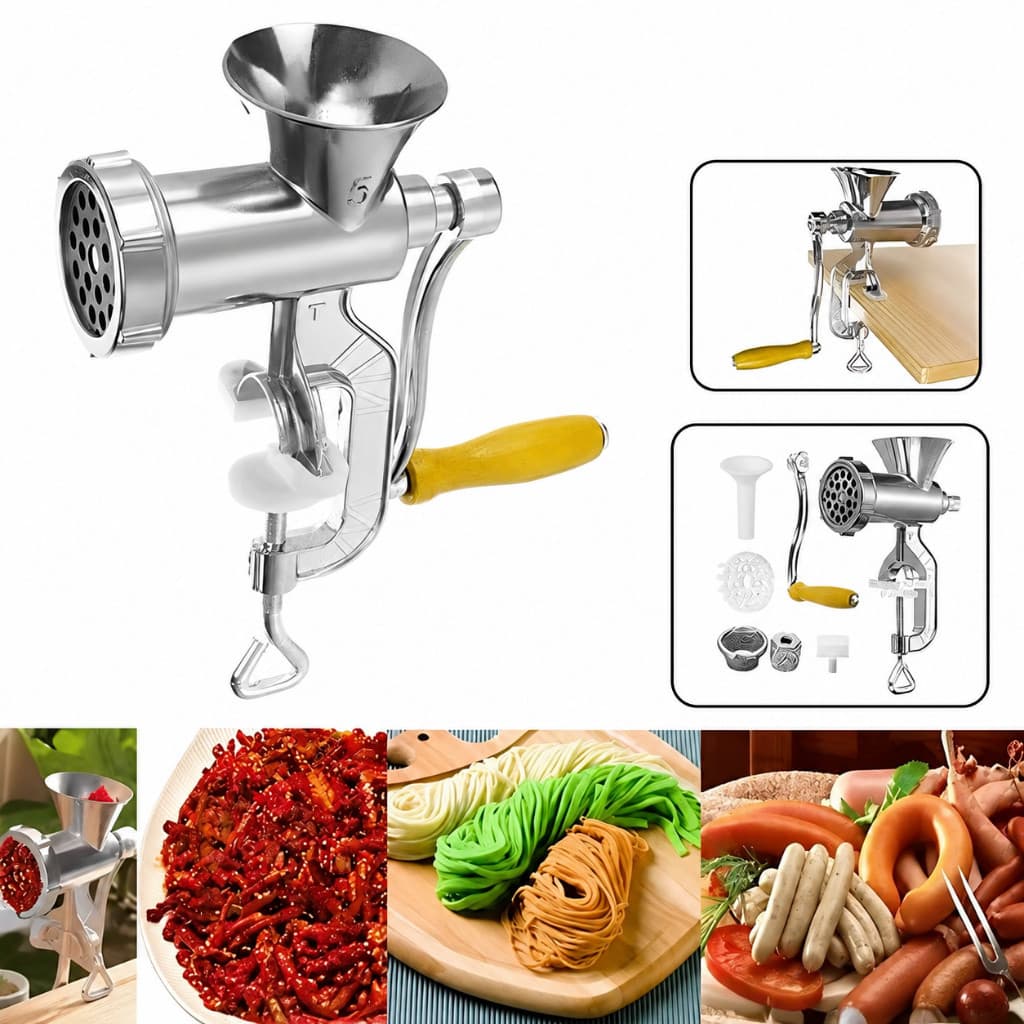 Máquina de Moer Carne Manual Bestfer N10 Moedor de Carne Linguiça Biscoito com Manivela