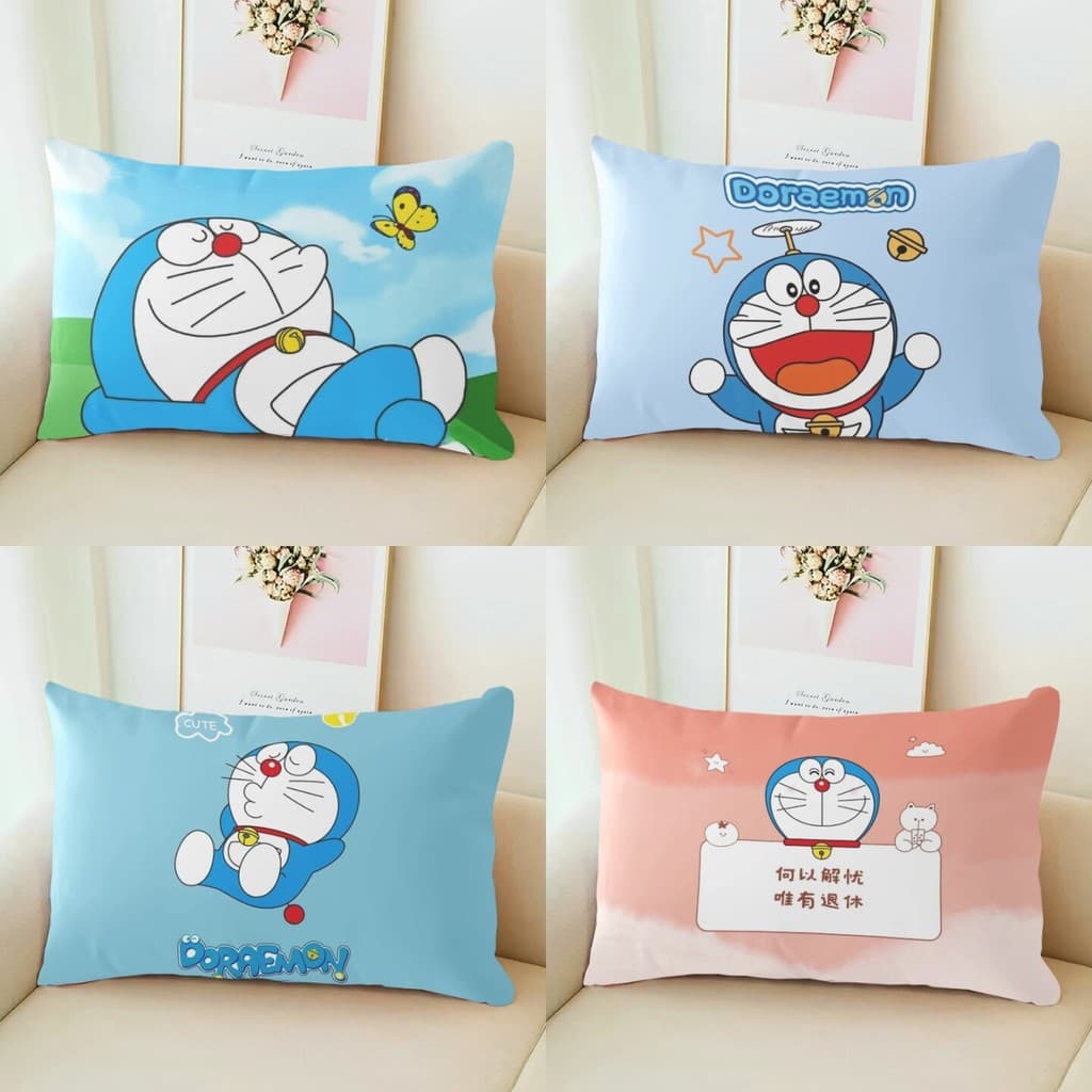 Doraemon Travesseiro Tinkerbell Doraemon Fronha Retangular Sala de Estar Sofá Almofada Fronha