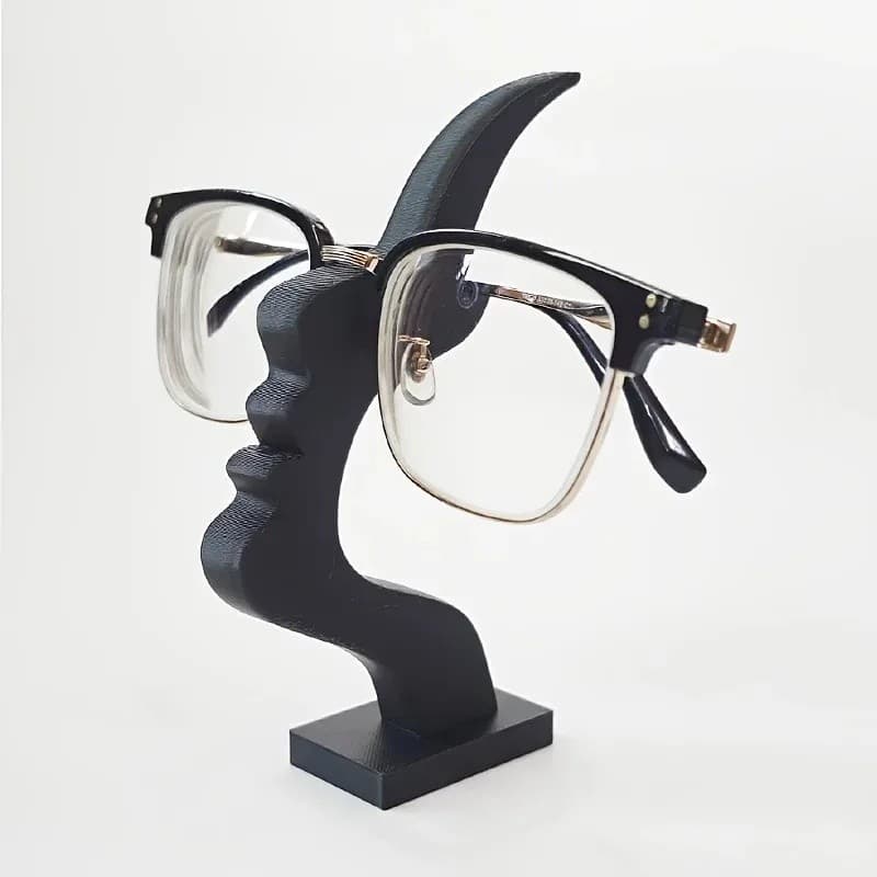 1pc Unique Curved Eyeglass Holder Stand Secure & Artistic Storage Solution Elevate Desk or Nightstand Decor Practical Mi