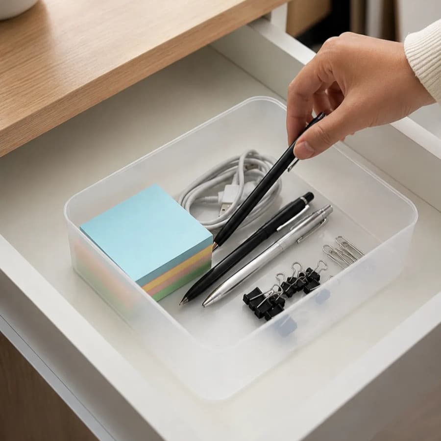 Kit 5 Organizador De Gaveta Modular Quadrado Multiuso Barato Porta Cosmético Maquiagem Bijuteria Resistente Envio Rápido
