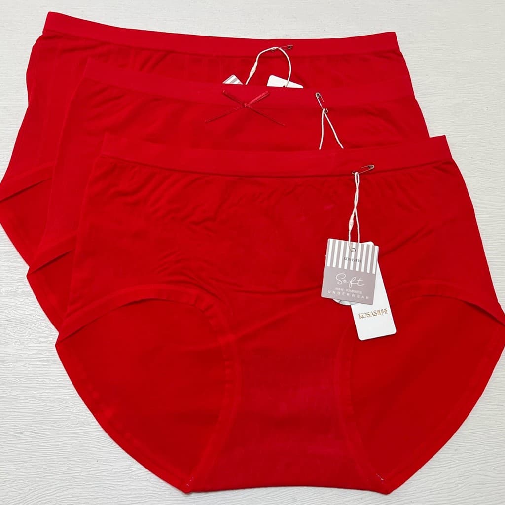 Kitozi Senhoras Benming Ano Calcinha Vermelha Modal Sem Costura Pequena Cueca Boxer 620 Bowknot 622