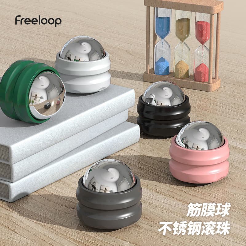 Freeloop bola de rolo de aço inoxidável, bola de massagem, baixa temperatura, pacote frio, Fitness, relaxamento muscular