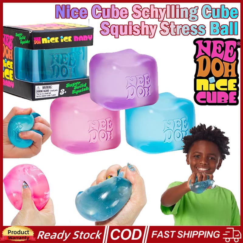 Schylling NeeDoh Agradável Cubo De Gelo Do Bebê Squish Squeeze Fosco Maltose Pitada Brinquedo Para Crianças Relaxar Brin