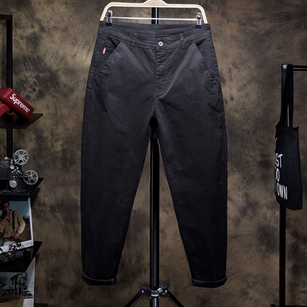 Primavera outono masculino plus size calças casuais gordura na moda outono Harem calças soltas elásticas calças magras m