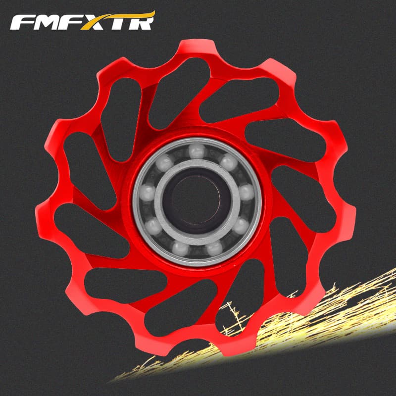 Guia do desviador traseiro da bicicleta rolamento cerâmico 11/13t Mountain bike estrada desviador guia roda tensão