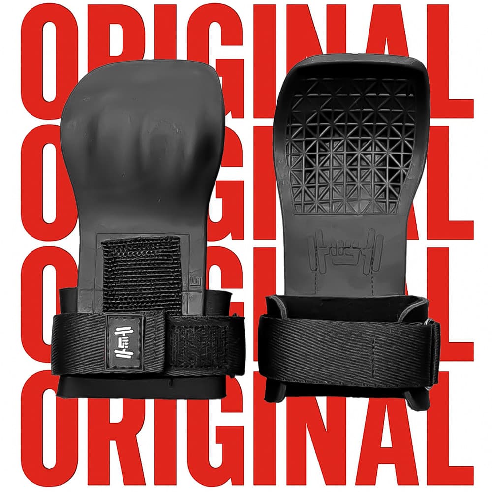 Kit Par Luva Grip Palmar Com Munhequeira Proteção Treino Academia CrossFit Calistenia Musculação Antiderrapante