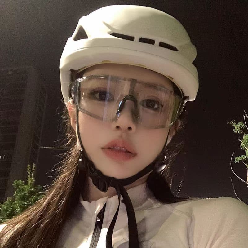 Novos óculos de ciclismo ao ar livre bicicleta dia noite dupla utilização correndo óculos à prova de vento óculos de sol
