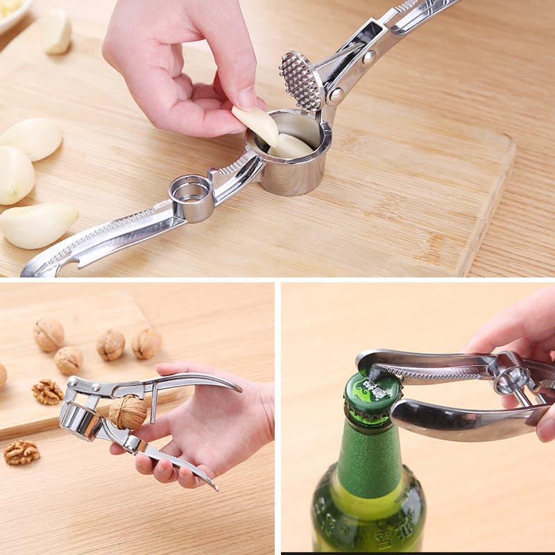 Esmagador de extra grande, espremedor de alho, prensa de alho, triturador de alho manual multifuncional de aço inox