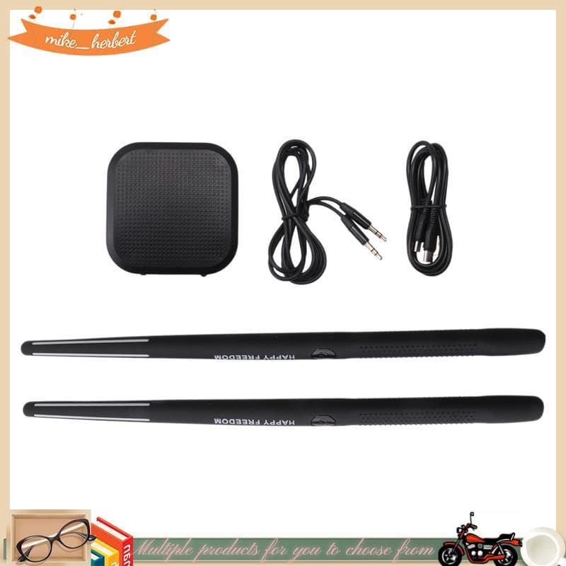 Conjunto De Bateria De Ar Eletrônica Portátil-Baquetas E Pedais Virtuais , Ideal Para Iniciantes , Crianças Adultos