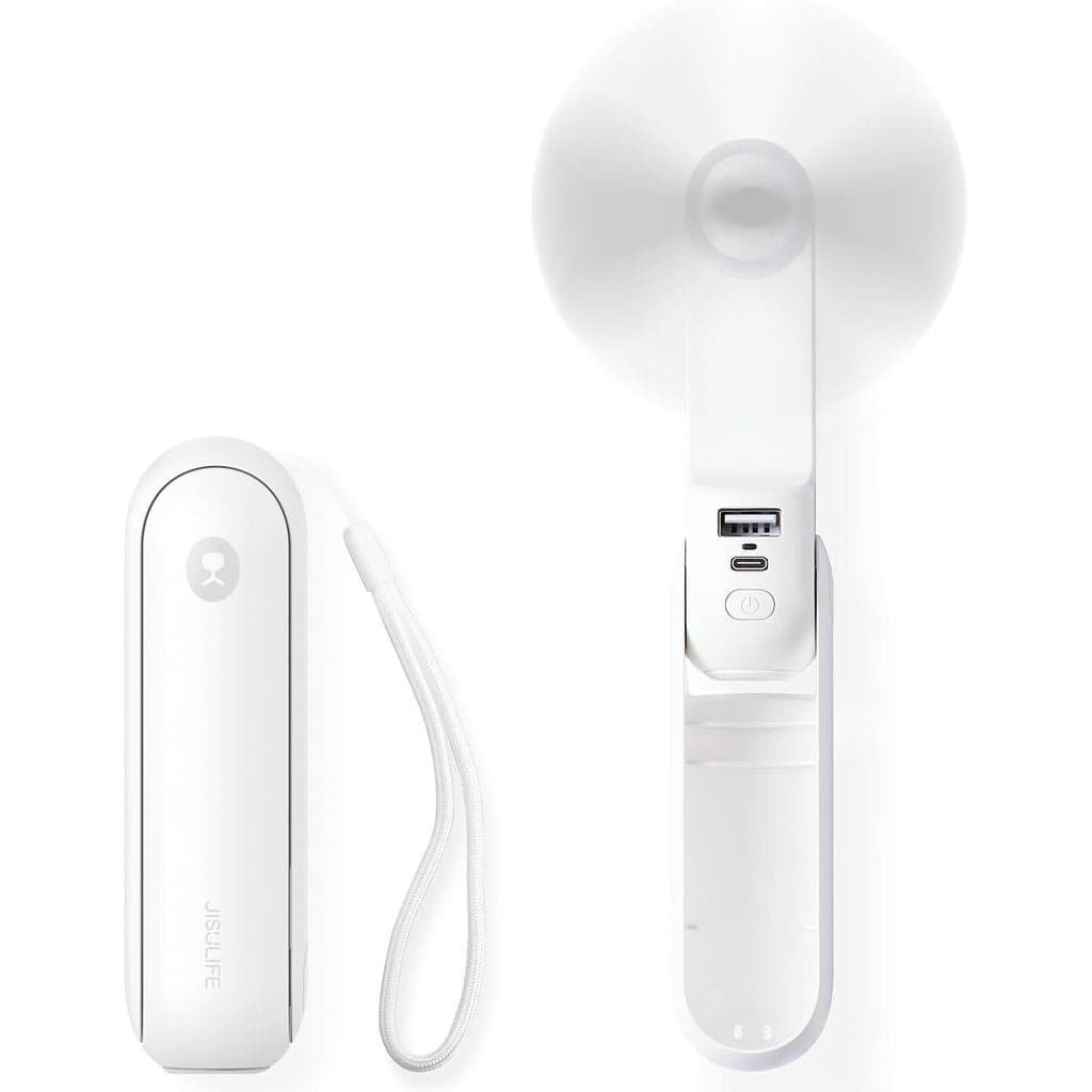 Ventilador portátil JISULIFE, ventilador 3 em 1, power bank, lanterna. |   Mini cooler, essencial para uso ao ar livre,