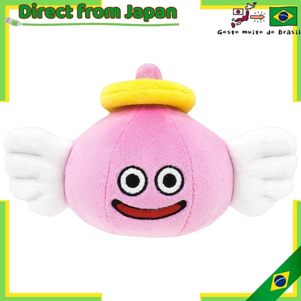【direto do Japão】 Brinquedo de Pelúcia Slime Sorridente de Dragon Quest - Slime Anjo