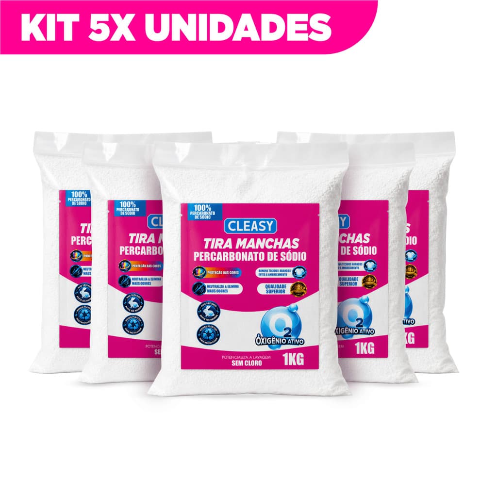 Percabonato de sódio 100% PURO Roupas e Limpeza Cleasy Sem Cloro