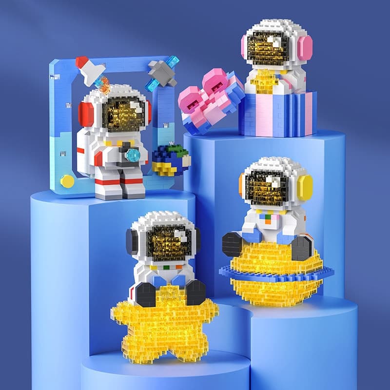 Blocos de Montar Modelo de Astronauta, Brinquedos Educativos para Crianças DHBZ