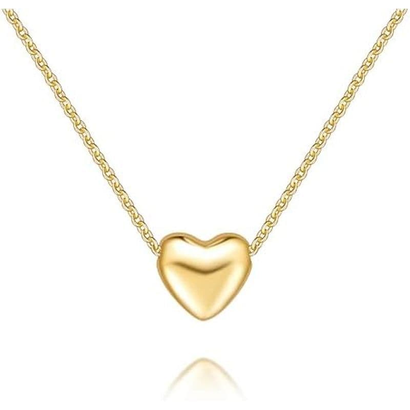 Colares De Ouro 14K Para Mulheres Colar Com Pingente De Coração | , Charme De Beleza , Elegância E Uma Ponta De Romance