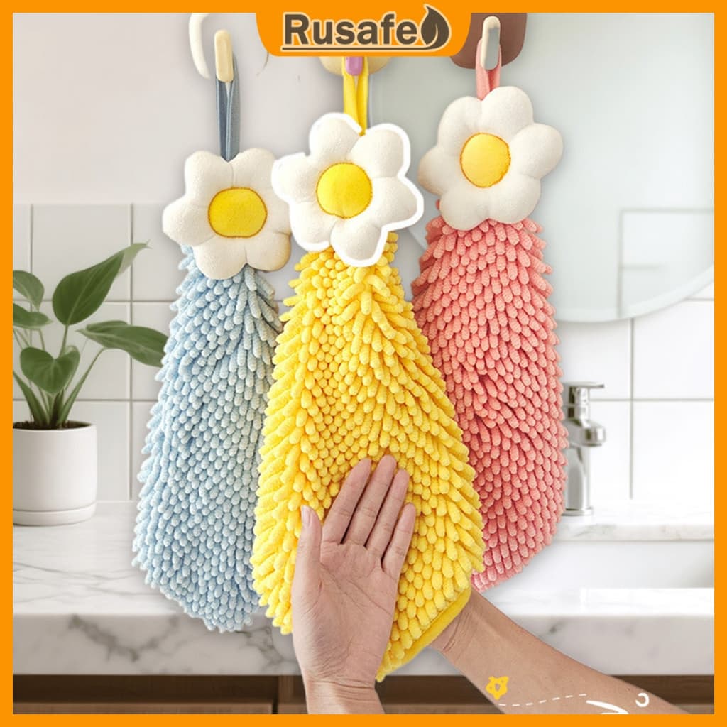 1 unidade de toalha de mão em formato de flor, de secagem rápida, espessa, resistente e com alta absorção de água para u