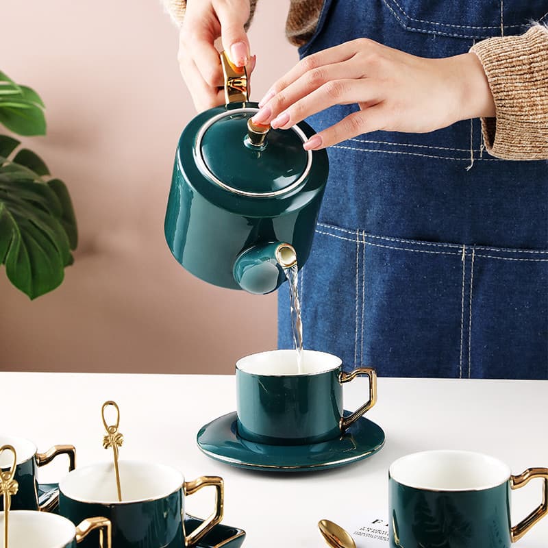 IELTS Ting?Conjunto de xícara de café nórdico estilo europeu Phnom Penh osso China bule de café xícara de chá requintado