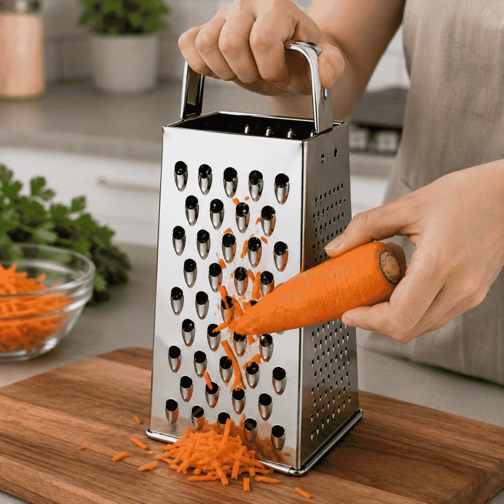 Ralador De Queijo Legumes Inox 4 Faces Original Clássico
