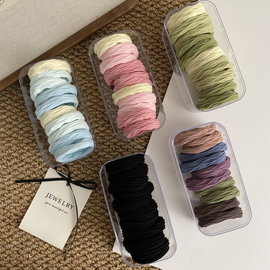Elástico simples, de alta elasticidade e durável para rabos de cavalo baixos, laços de cabelo, anéis para coques, estilo