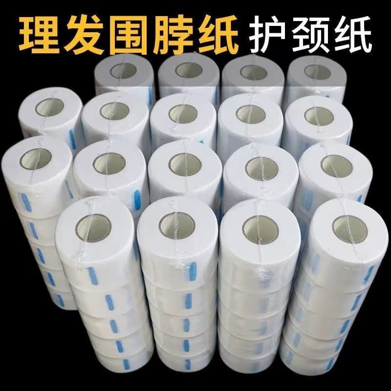 Suprimentos de cabeleireiro descartável, babador de papel para corte de cabelo, proteção para pescoço, papel para salão