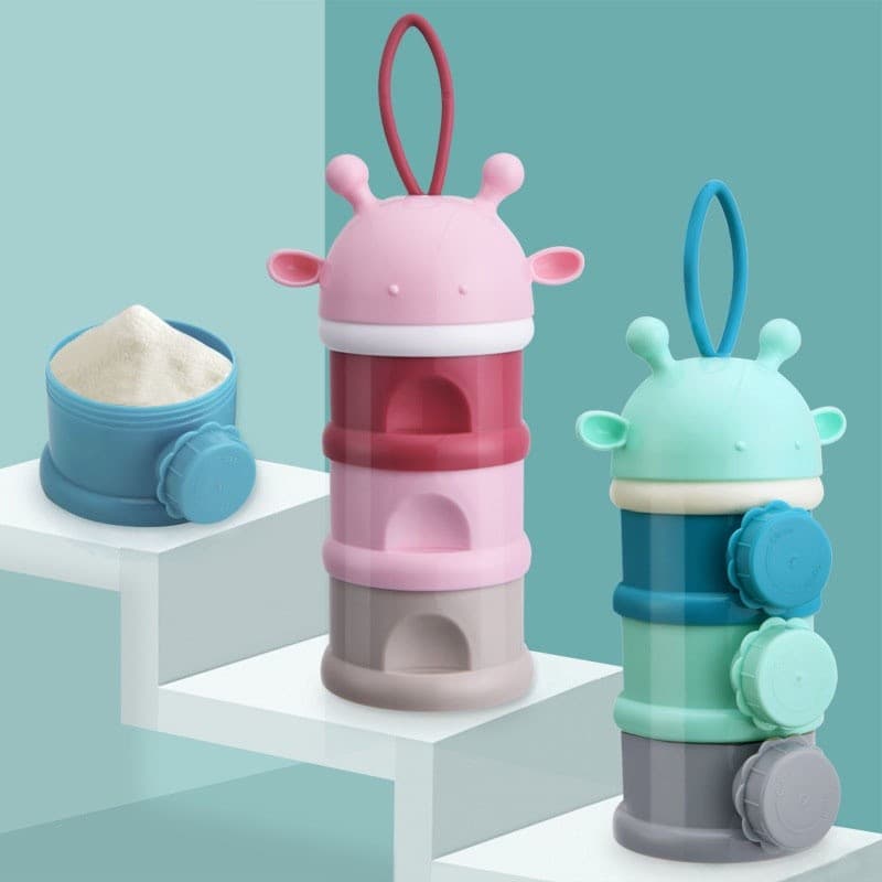 3/4 Camada Estilo Portátil Caixa De Armazenamento De Comida Para Bebê Múltiplas Aberturas Cereal Dos Desenhos Animados I
