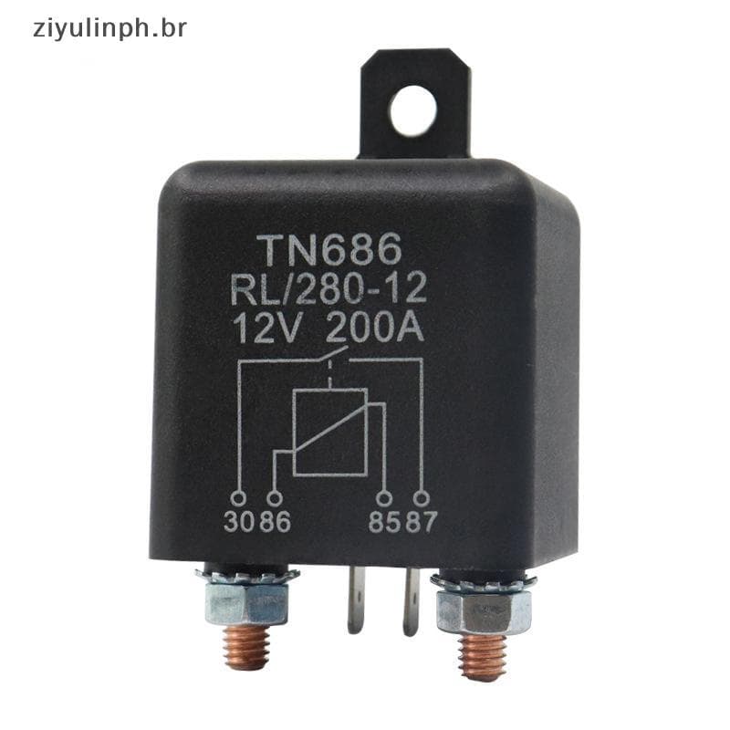 ziyulinph Relé De Partida De Alta Corrente 200A 100A 12V/24V Potência Automotiva Pesada Carro BR