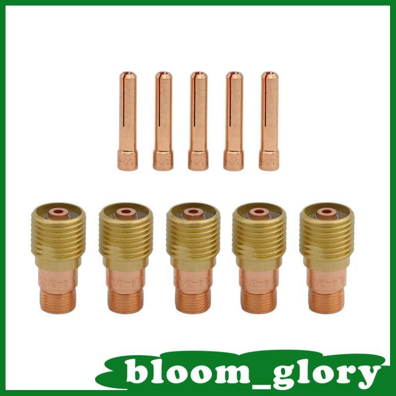 [Bloom_glory] Kit De Consumíveis De Tocha TIG De 10 Peças Pinças De Cobre Junta Cilíndrica Acessórios Metálicos Acabados