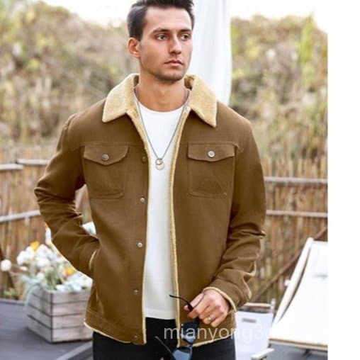 Jaqueta De Trabalho Masculina BA Casaco De Lã Quente De Inverno .