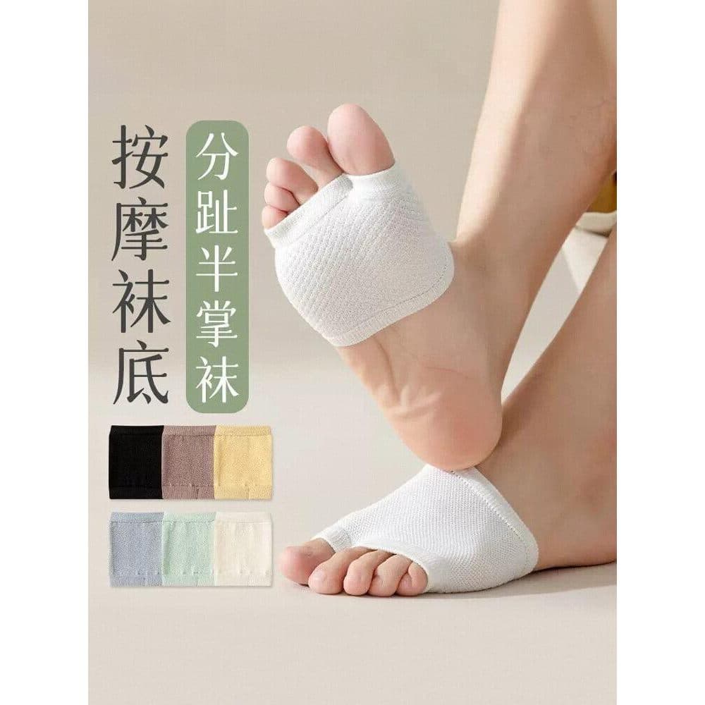 Antepé meia meias masculinas verão malha fina respirável Split Toe meias Anti-deslizamento meia meias invisíveis boca ra