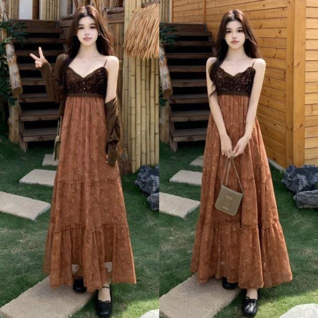Tamanho grande gordura mm puro desejo estilo suave mais magro olhar estilingue vestido exterior usar protetor solar Card