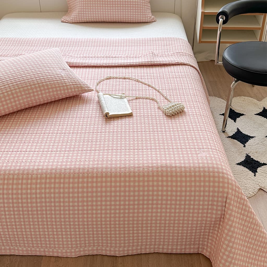 Primavera verão novo produto sarja dupla face algodão impresso lençol capa de cama lavável à máquina acolchoado de alta