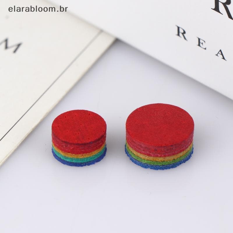 1Pc Arco-Íris Ponta De Bilhar Substituição Piscina Cue Para Snooker Esportes Ao Ar Livre 6 Camadas Dureza Dicas Cabeça A