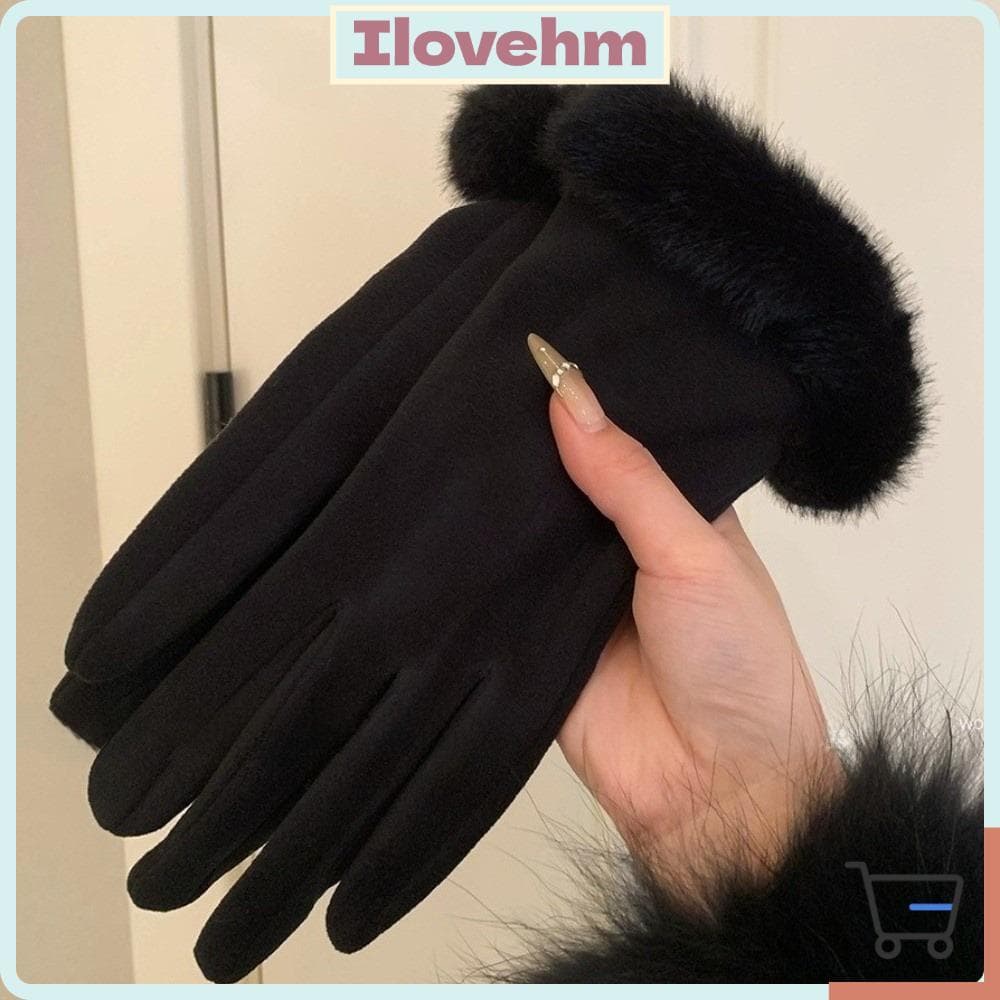 Luvas De Inverno LUCKY-ILOVEHM , Tela Sensível Ao Toque Com Forro Grosso De Dedo Completo Térmicas À Prova De Vento