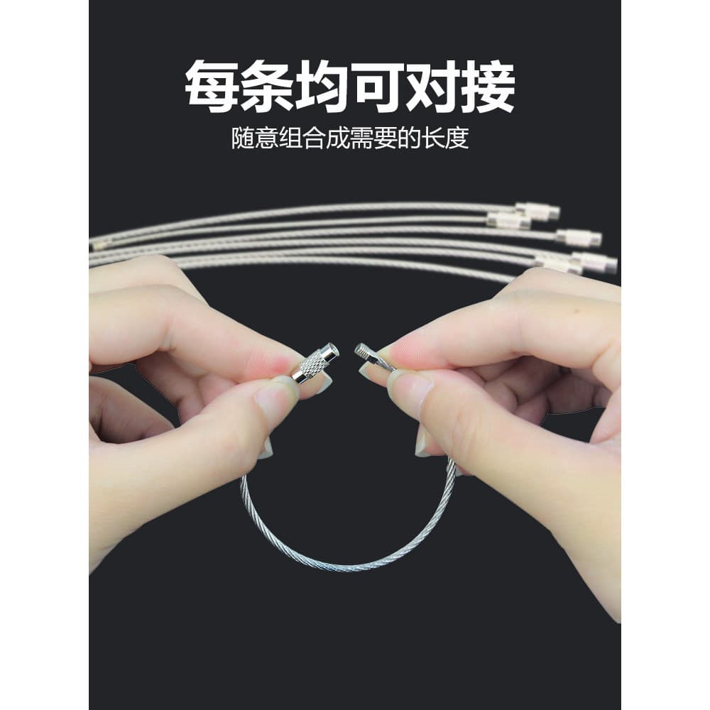 EDC chaveiro de aço inoxidável, chaveiro de alta resistência, fivela de bloqueio ao ar livre, anel de suspensão, etiquet