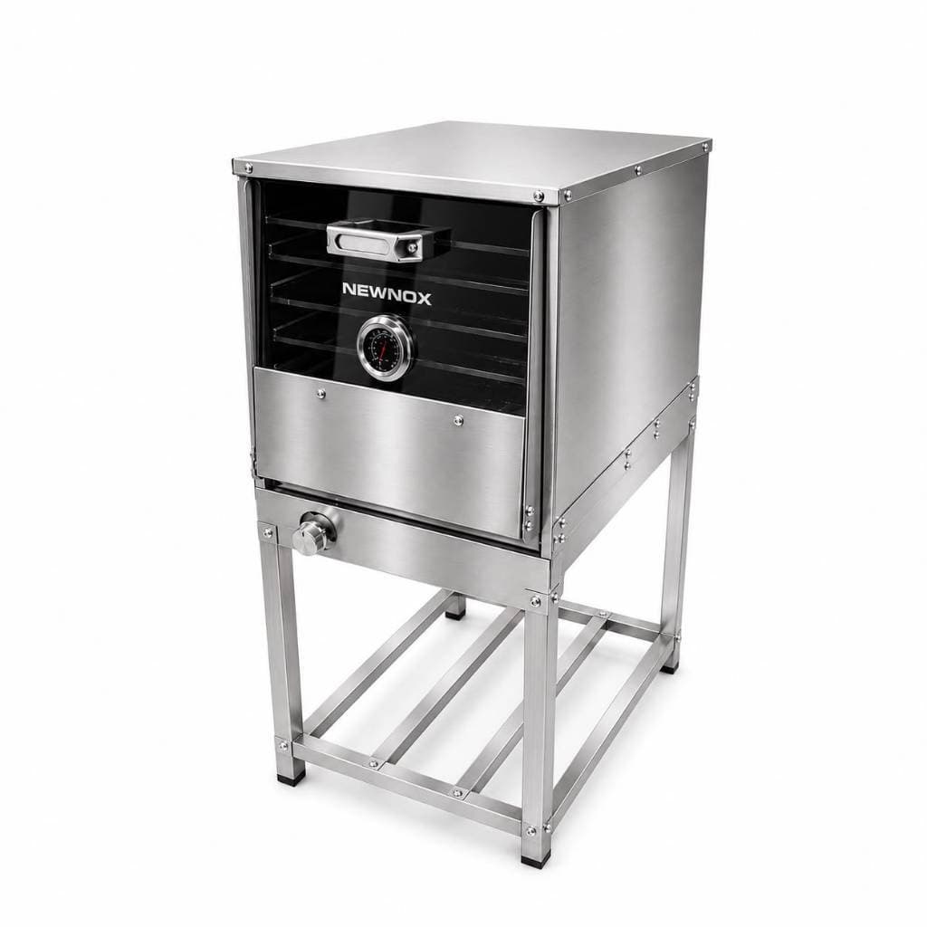 Forno Inox A Gás Profissional 70 Litros Com Cavalete E Termômetro Com 2 Grades