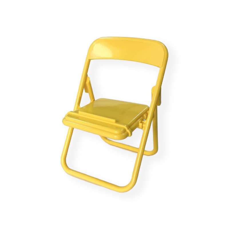 Suporte de celular em formato de cadeira pequena, suporte de mesa dobrável, base de suporte de celular de mesa fofa.