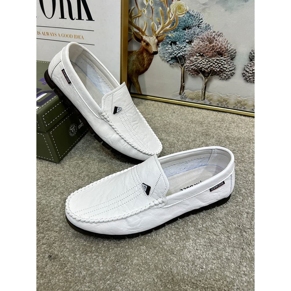 Sapatos de ervilhas brancas mocassins masculinos respiráveis sapatos masculinos condução sapatos casuais sapatos de cour