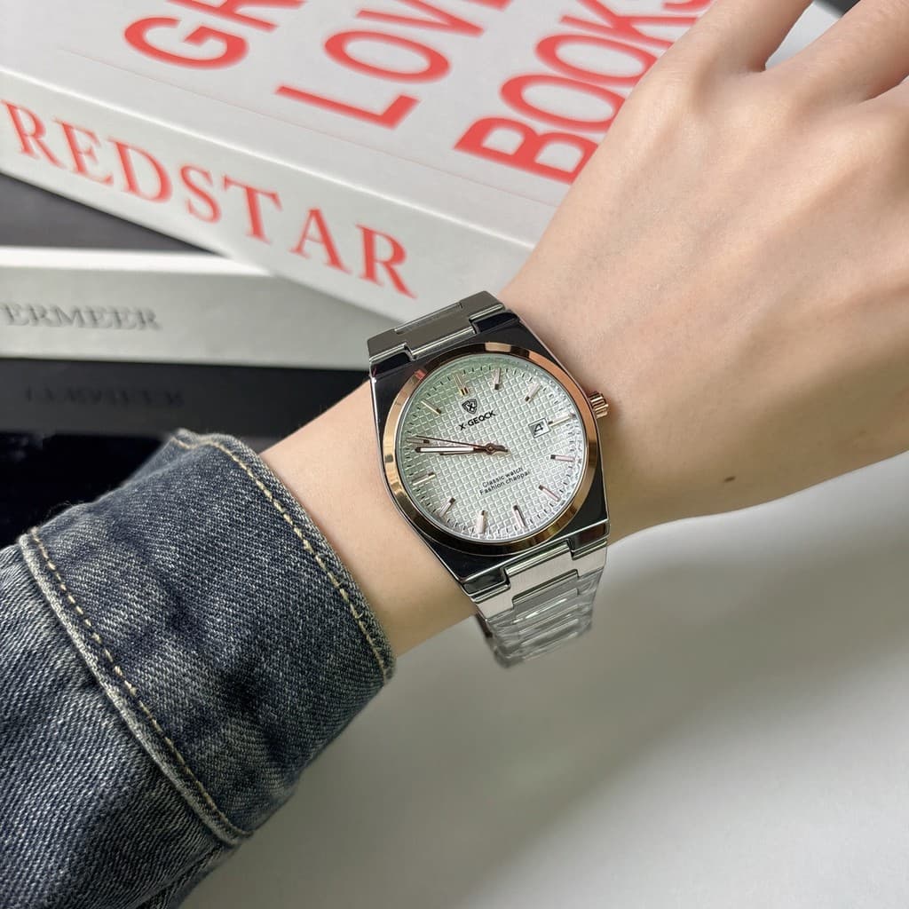 Ultra-fino 6mm relógio masculino à prova dwaterproof água luminoso relógio de quartzo pulseira de aço inoxidável simples