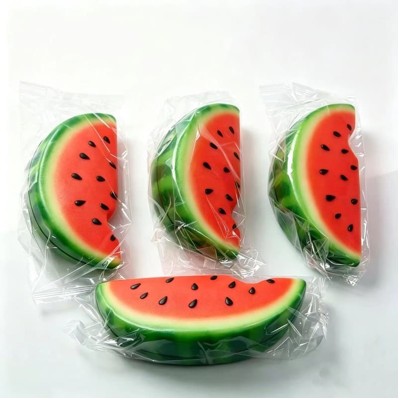 Fruta Artificial Melancia Squeeze Brinquedos Recuperação Lenta Bola De Ventilação Vermelha Crianças Adulto Brinquedo De