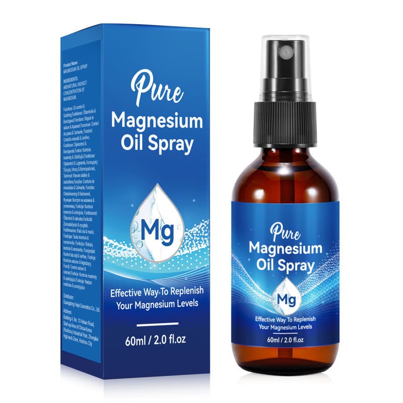 Spray de Óleo de Magnésio Puro para alívio muscular após o exercício.