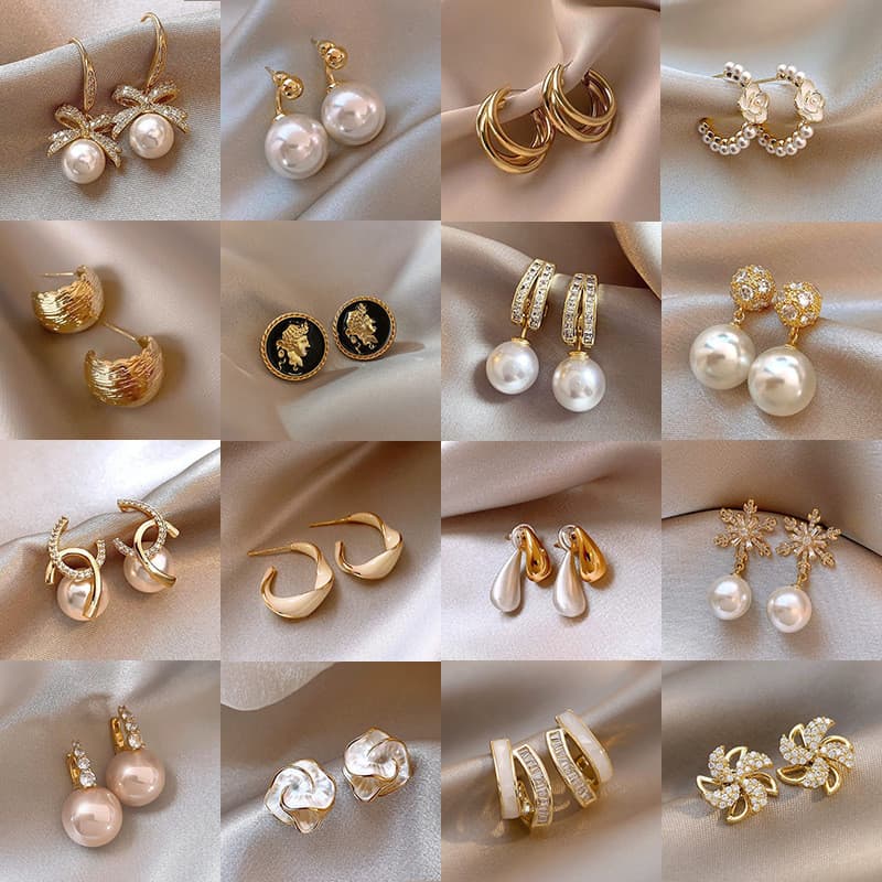 Brincos de Pérola em Prata S925 para Mulheres, Luxo Leve, Exclusivos, Brincos Versáteis, Acessórios de Orelha Primavera/