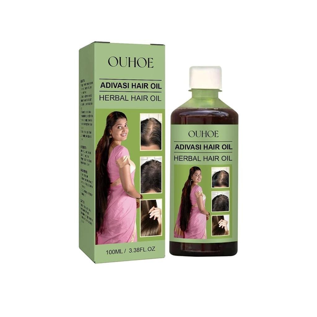 Óleo Capilar Herbal para Crescimento Capilar - Tratamento Anti-Queda com Óleo de Alecrim e Gengibre, Controle de Caspa e