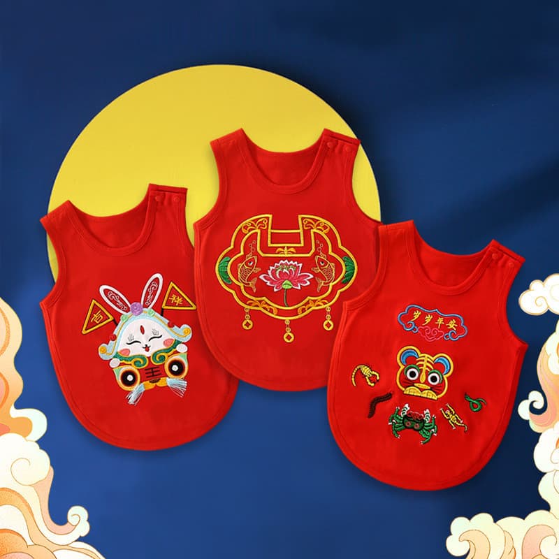 Dragon Boat Festival Roupas infantis Roupas de bebê Roupas de tigre Roupas de um ano de idade Bebê Bellyband Verão Recém