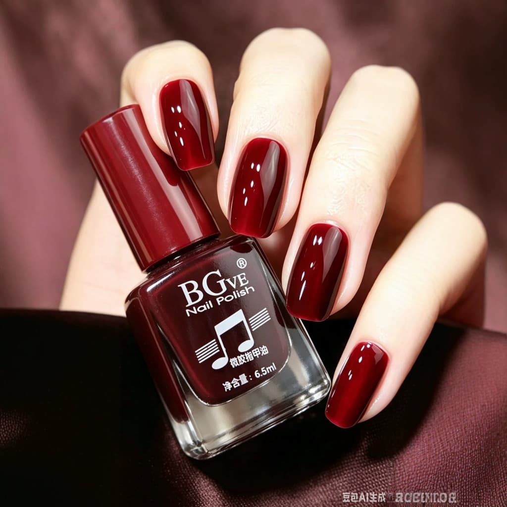 Novo produto esmalte lindo pequeno esmalte estudante esmalte cor perfumado vinho vermelho grande vermelho