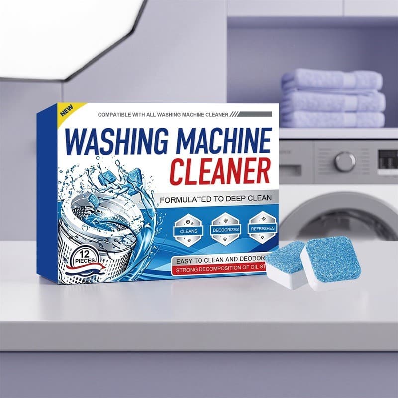 Comprimidos de limpeza para máquina de lavar, estoque pronto, máquina de lavar, limpeza suave, descontaminação, balança