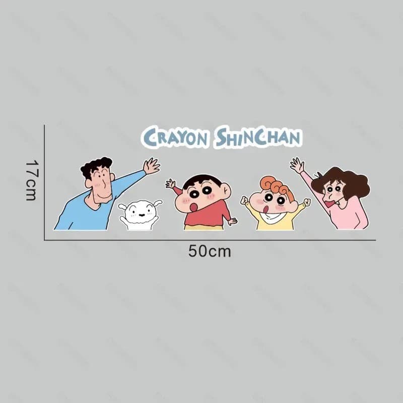 Papel decorativo para espelho de quarto Crayon Shin-chan, adesivos fofos para espelho de banheiro, película impermeável