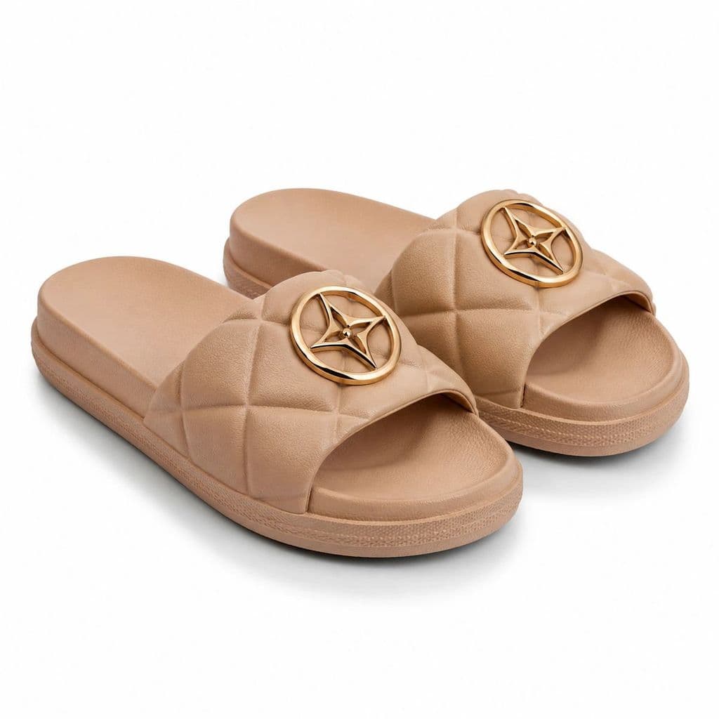 Chinelo Slide Feminino Luxo Matelassê